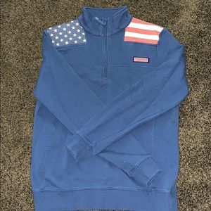Vineyard Vine Flag 1/4 zip